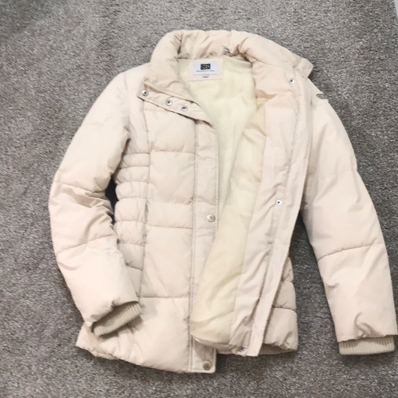 Laundry by Design beige puffer coat - Picture 3 of 8
